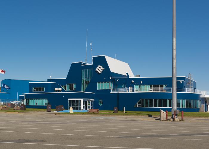 view of port aux basques newfoundland ferry terminal