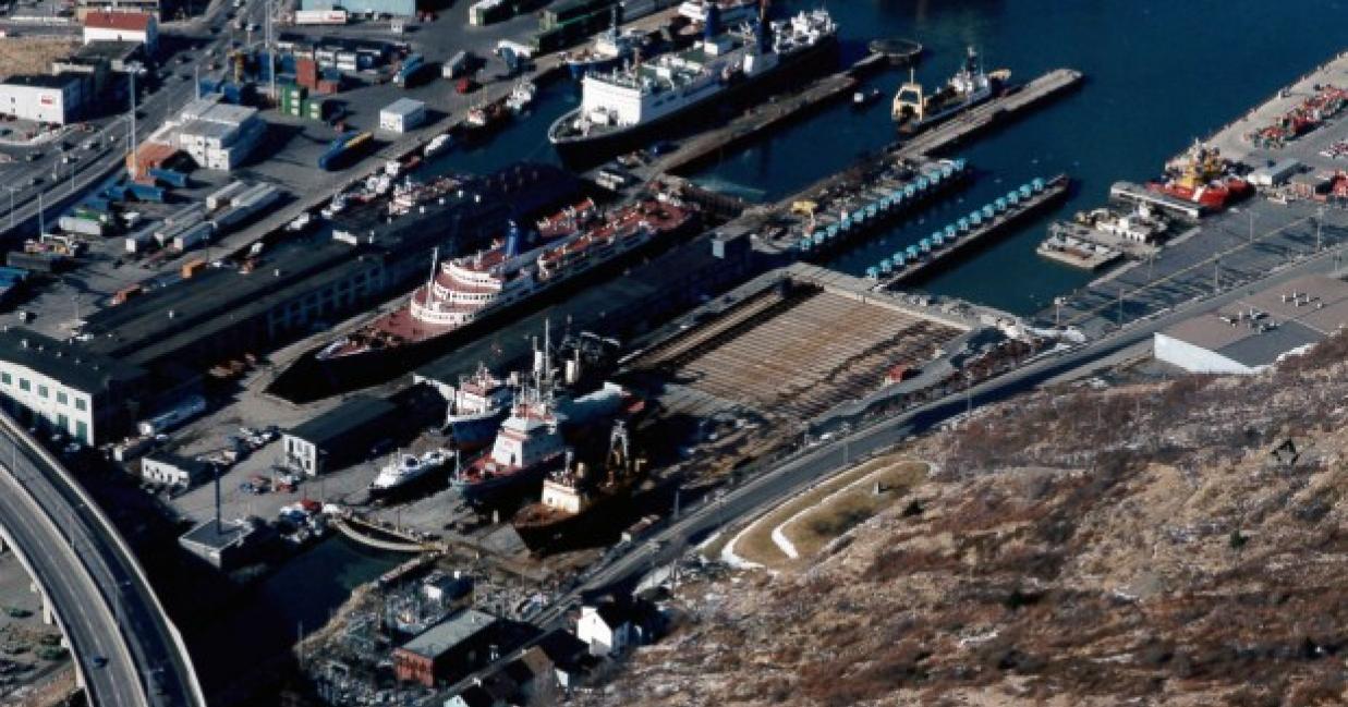 Princess of Acadia at Newfoundland dockyard circa 1980s