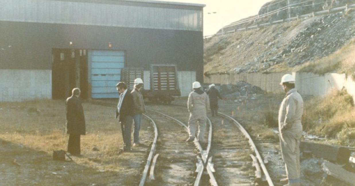 Men working on the rail way